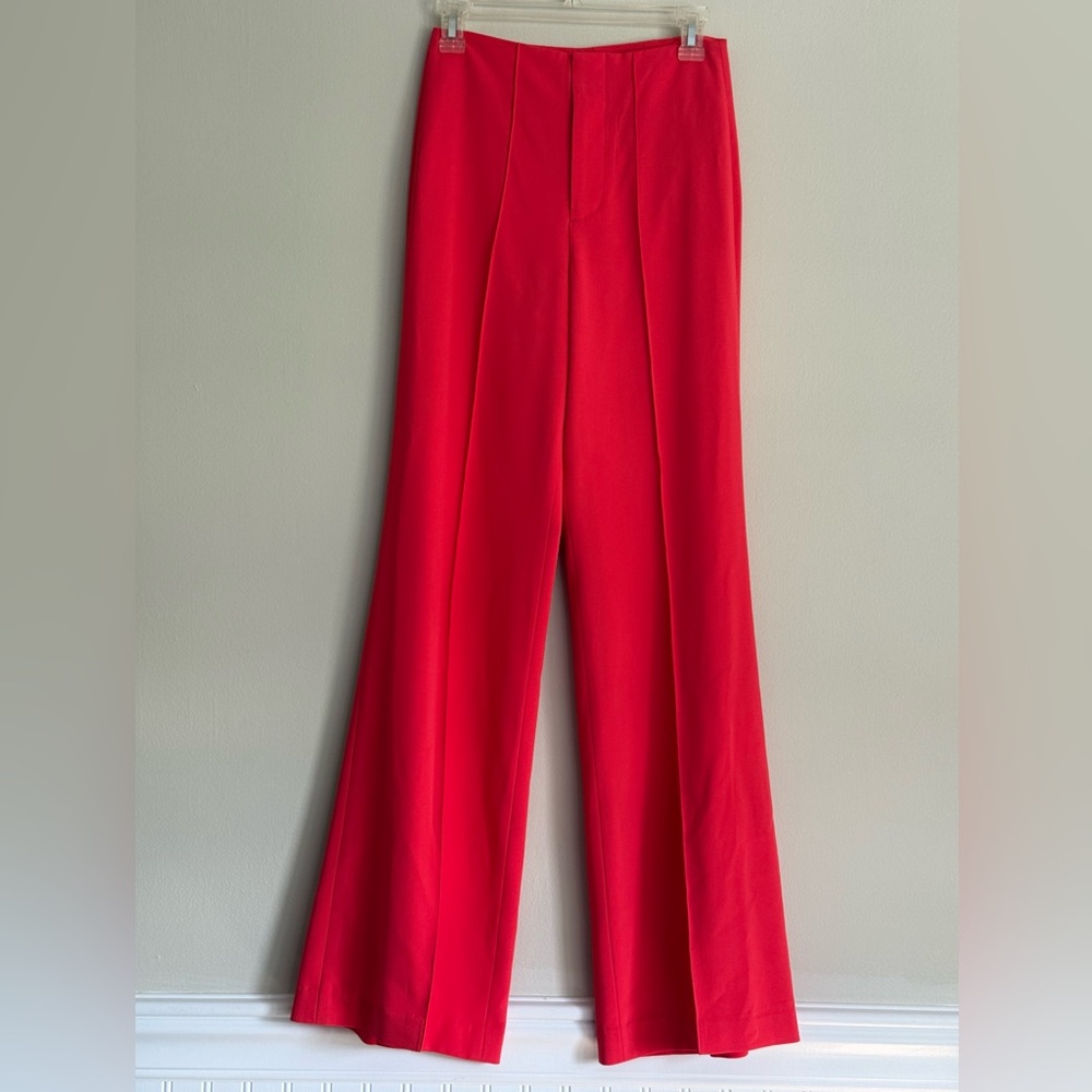 Alice + Olivia Red Wide Leg Pants